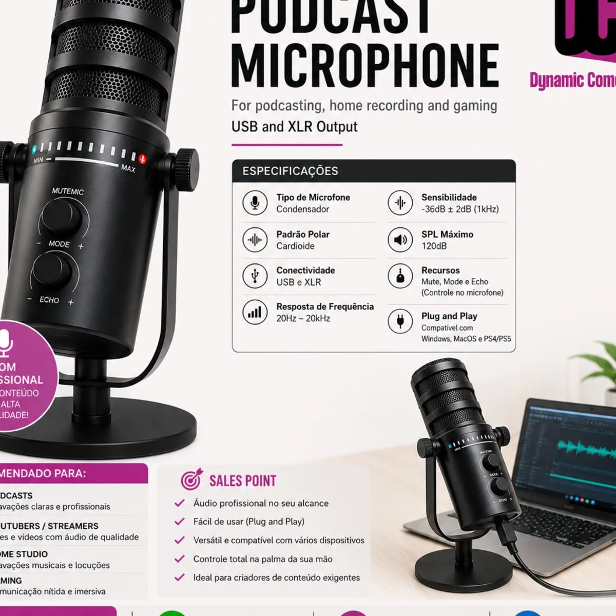 MICROFONE PODCAST